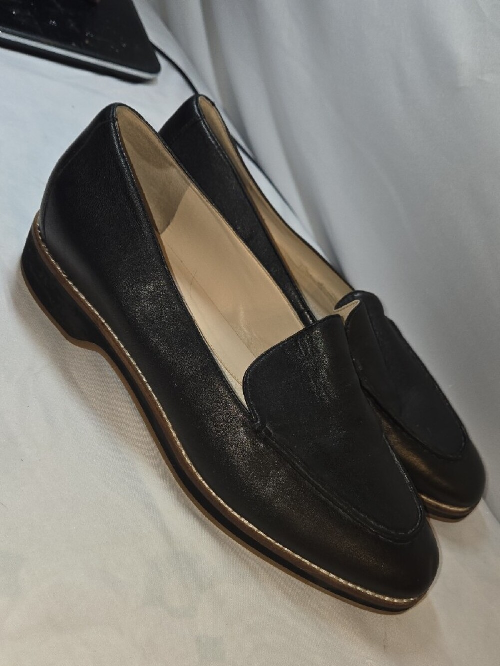 Cole Haan Black Leather Women’s Slip-On Loafers - Picture 5 of 8